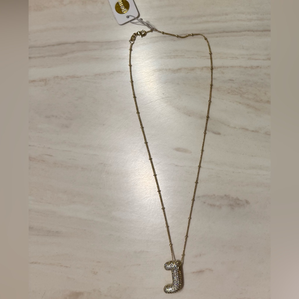 Sparkling Gold Initial Necklace